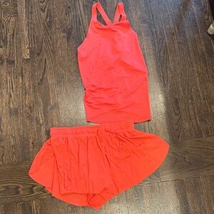 Target Women's Red Tank Top and Skirt Set